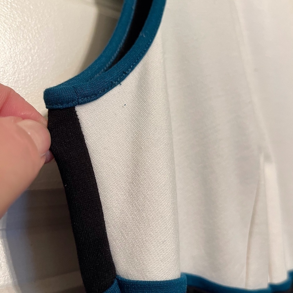 Professional Ann Taylor Sheath Dress Color Blocking Size 10 - Picture 5 of 7